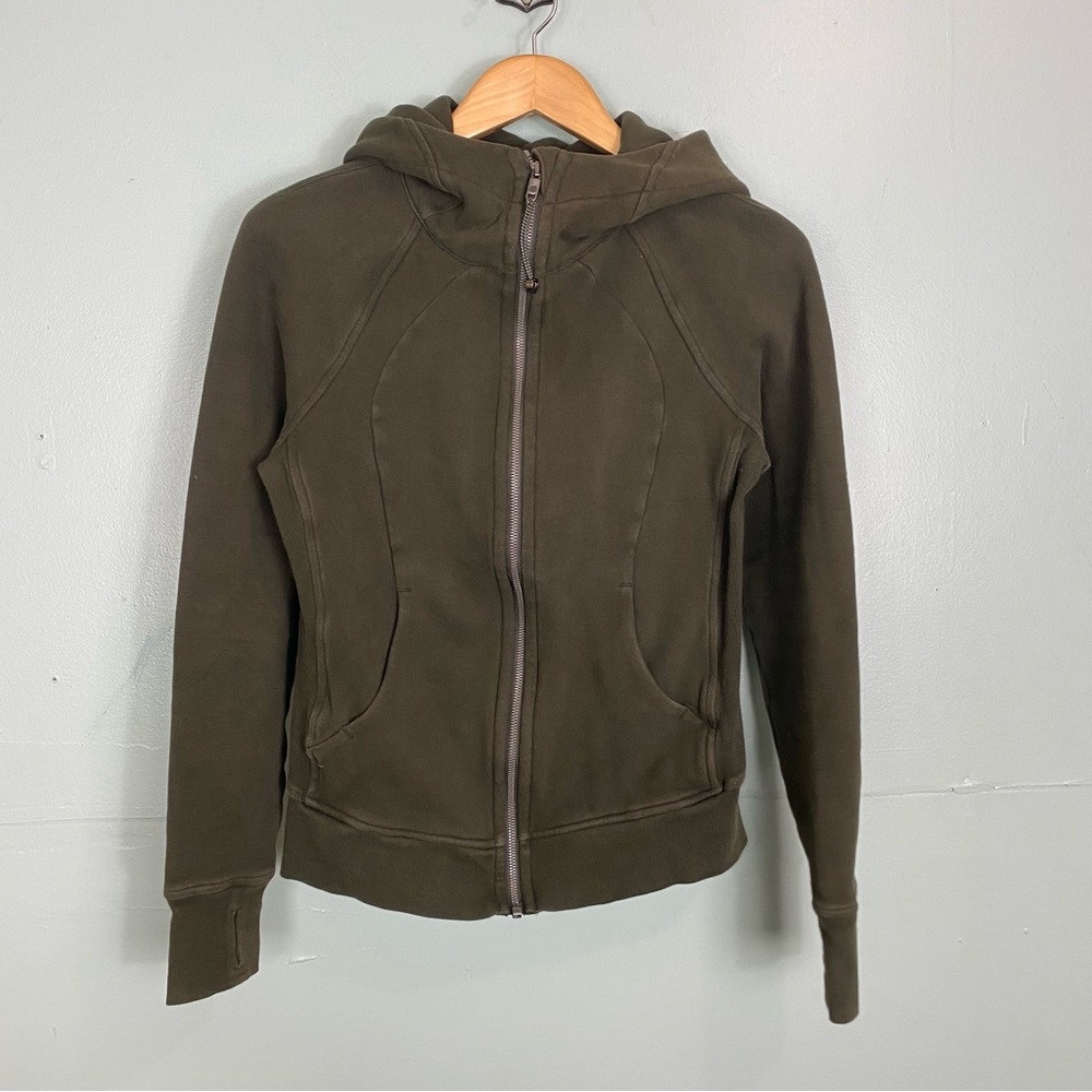Lululemon Green Scuba Zip Up Hoodie Sz 6